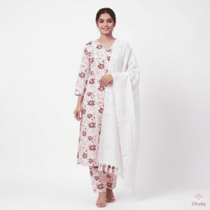 Women's Floral Printed Kurti Palazzo & Dupatta Set