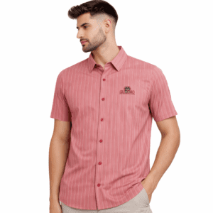 Men’s Classic Rose Pink Stripe Premium Dek Shirt