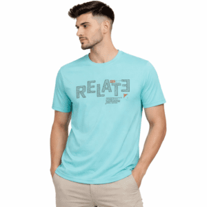 Men's Relate Graphic Printed Round Neck T-Shirt