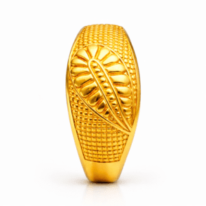 Men's Textured Royal Leaf Heritage Imitation Ring