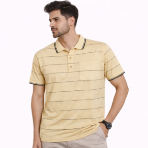 Men's Classic Evine Striped Pocket Polo T-Shirt