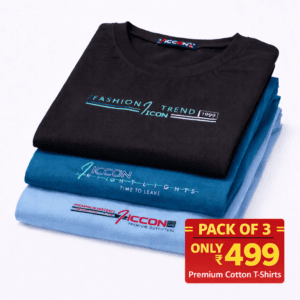 Men's Casual Round Neck T-Shirt Combo Pack of 3